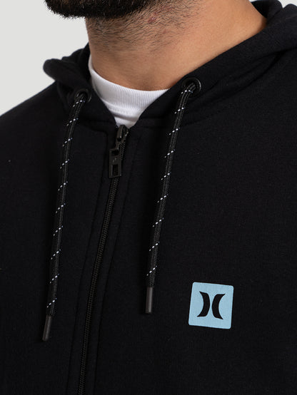 Moletom Canguru com Zíper Mini Icon II Hurley Preto