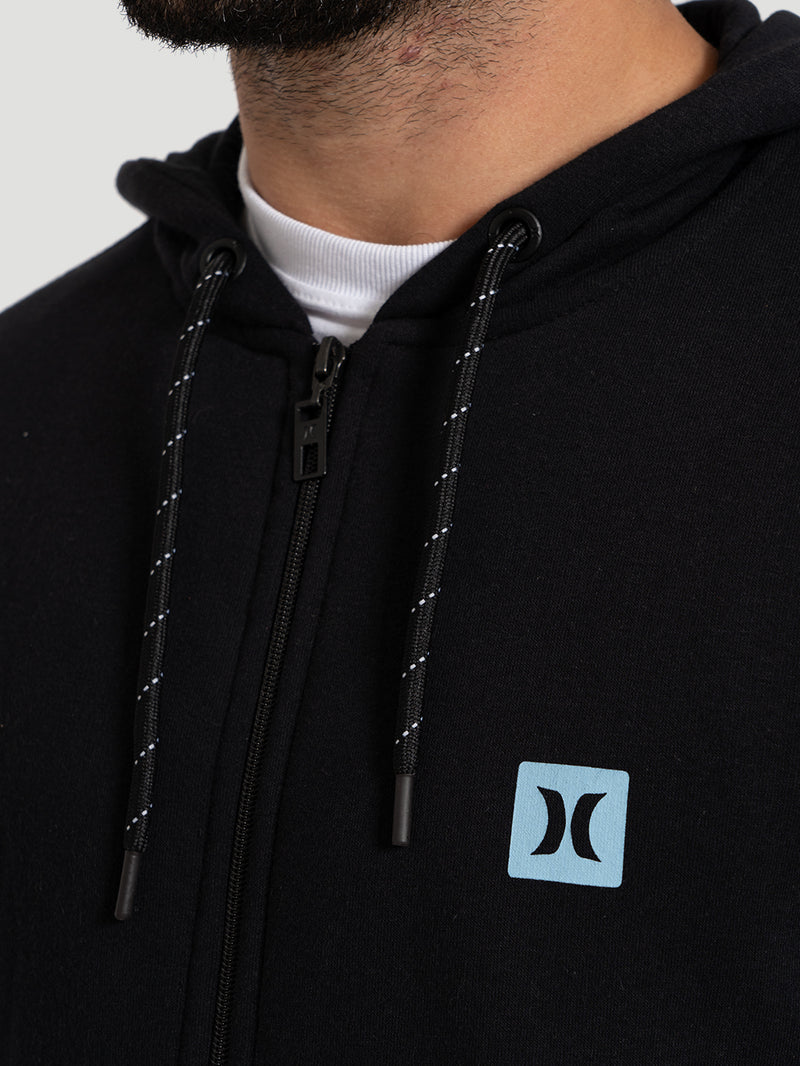 Moletom Canguru com Zíper Mini Icon II Hurley Preto