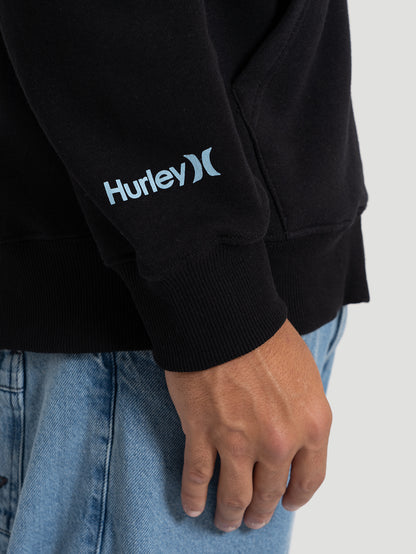 Moletom Canguru com Zíper Mini Icon II Hurley Preto