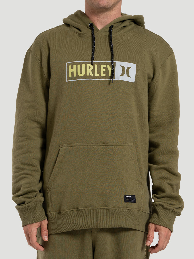 Moletom Canguru Fechado Verde Hurley Track