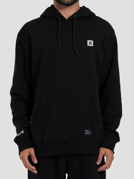 Moletom Canguru Hurley Mini Icon II Felpado 250g Preto