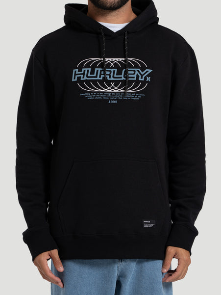 Moletom Canguru Hurley Nine Nine Preto