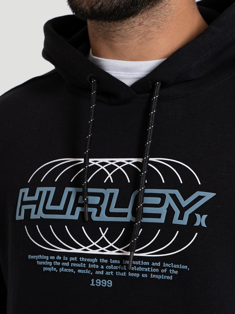 Moletom Canguru Hurley Nine Nine Preto