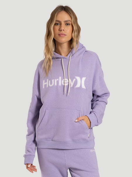 Moletom Canguru Feminino Hurley Chenille Lilás