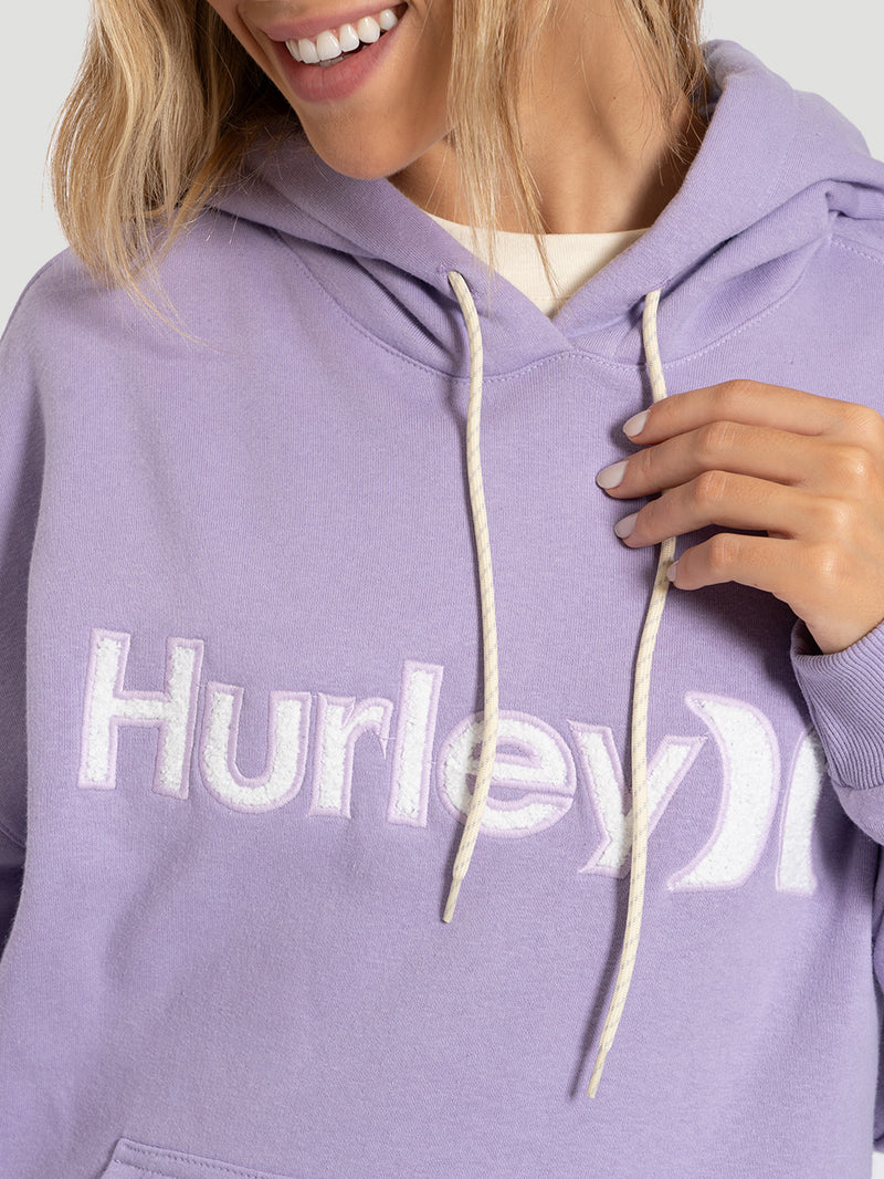 Moletom Canguru Feminino Hurley Chenille Lilás