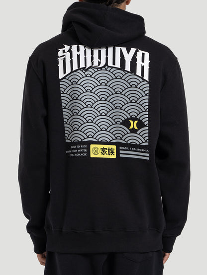 Moletom Canguru Hurley x Shibuya Escama Preto