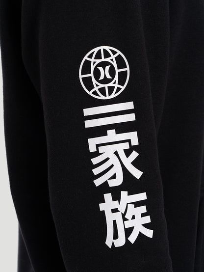 Moletom Canguru Hurley x Shibuya Escama Preto
