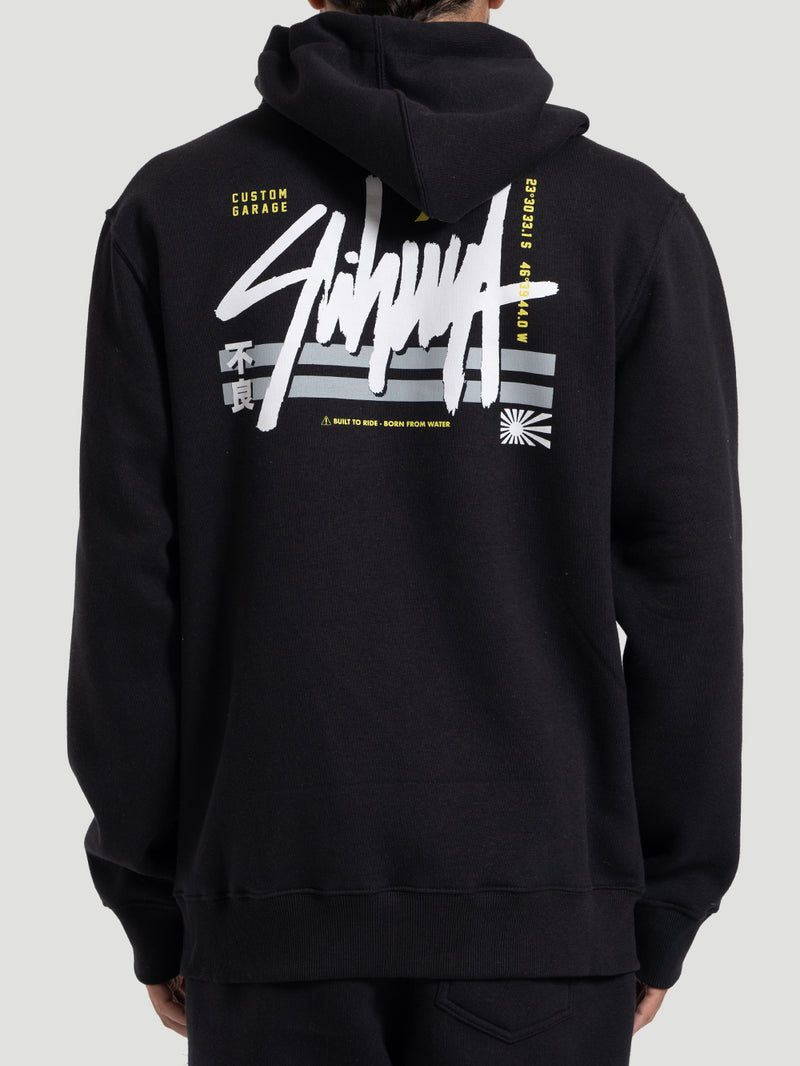 Moletom Canguru Hurley x Shibuya Signature Block Party Preto