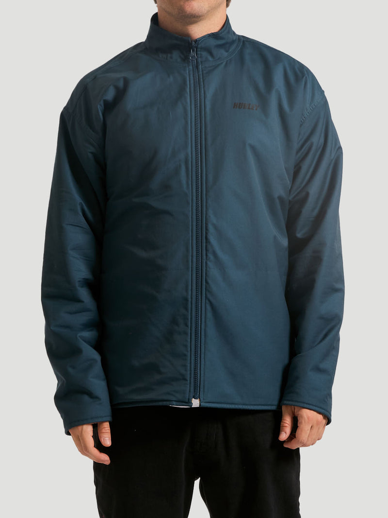 Jaqueta Dupla Face Importada Hurley Boulder Burrit Marinho/Ocre