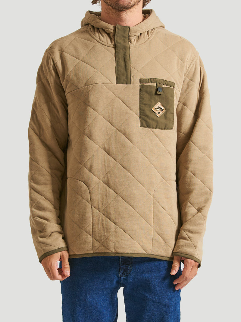 Jaqueta Especial Hurley Russel Quilted Fleece Caqui