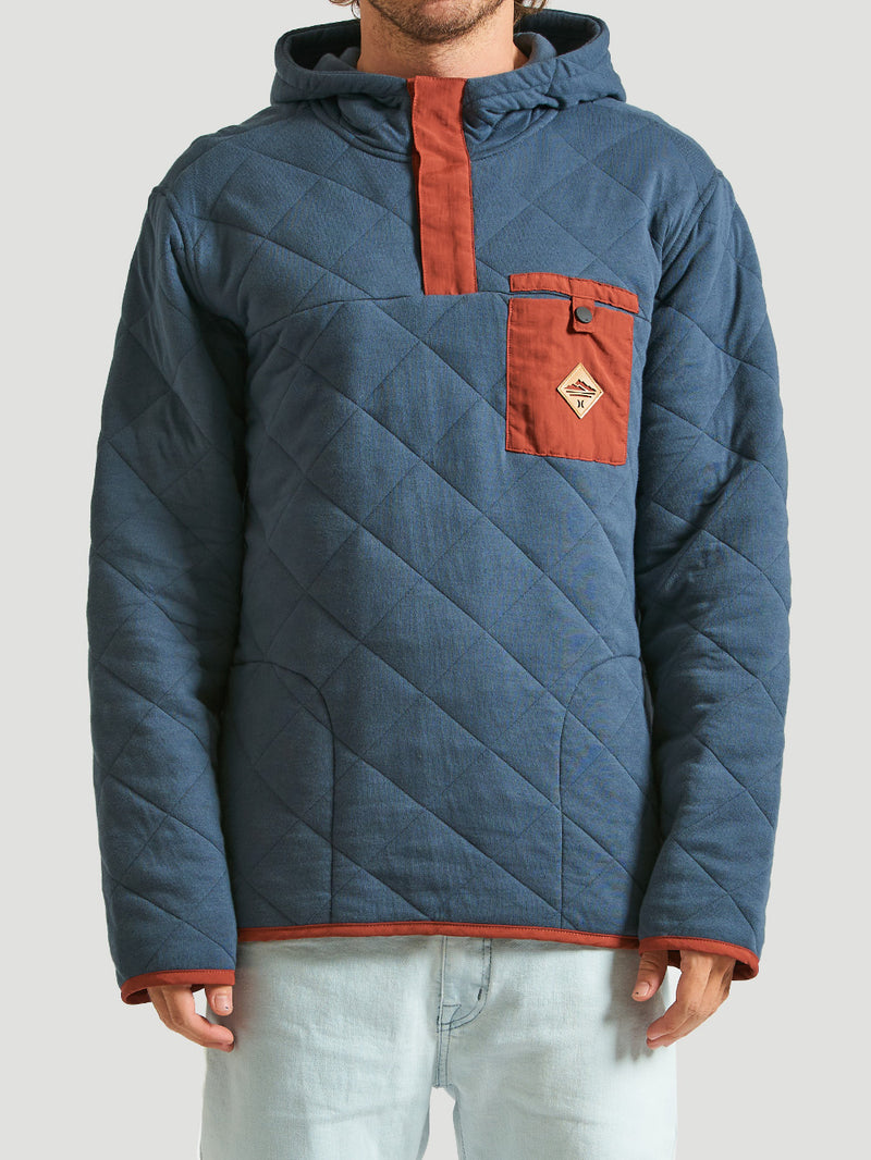 Jaqueta Especial Hurley Russel Quilted Fleece Marinho