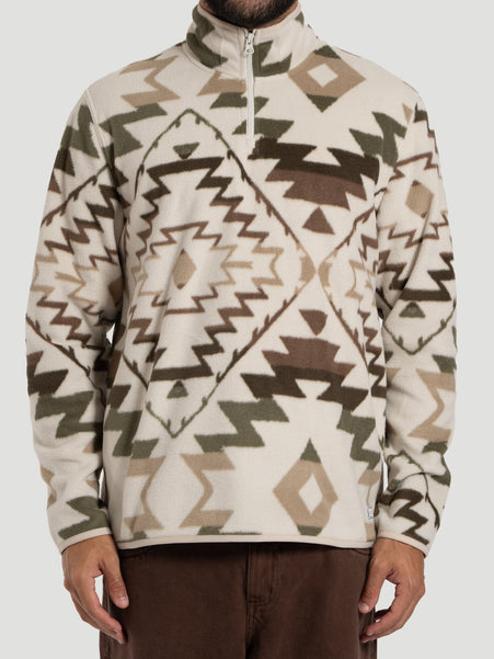 Blusa Especial Hurley Mesa Windchill 1/4 Zip Importada Off White