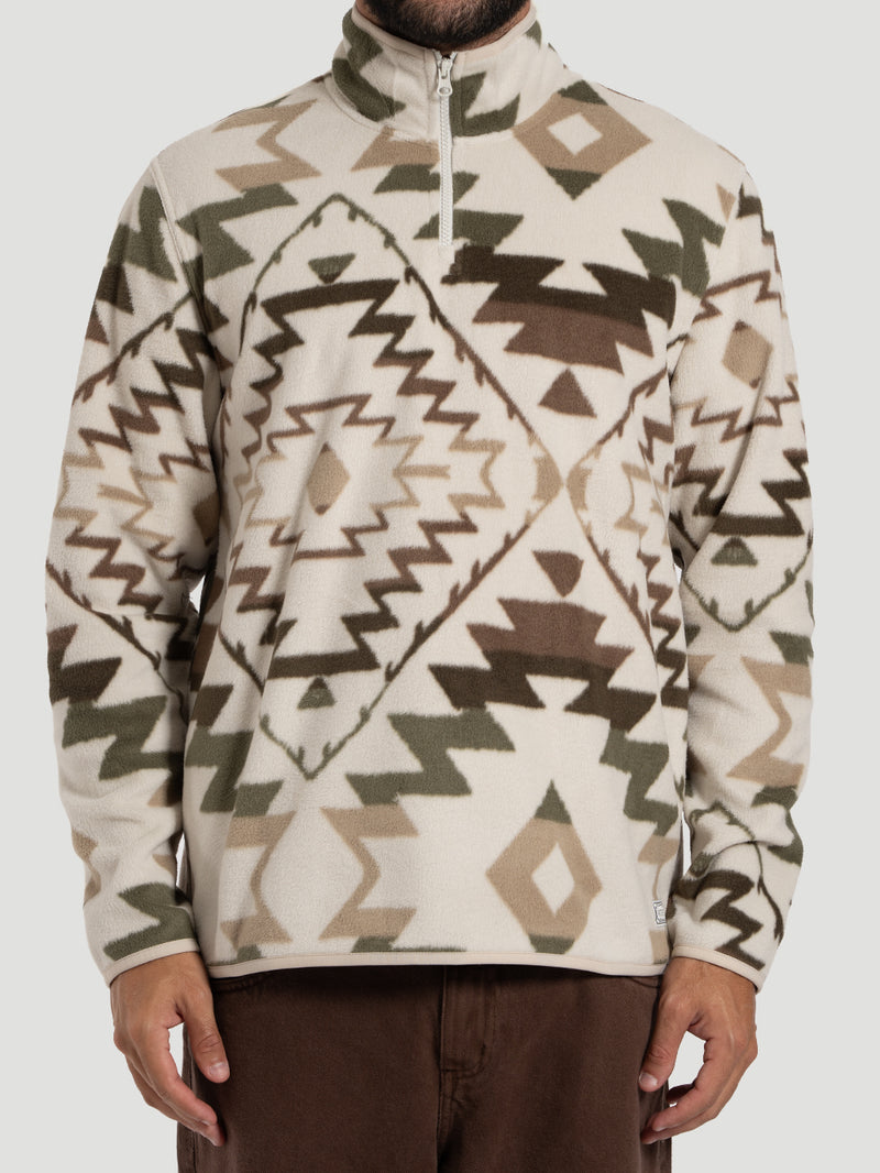 Blusa Especial Hurley Mesa Windchill 1/4 Zip Importada Off White