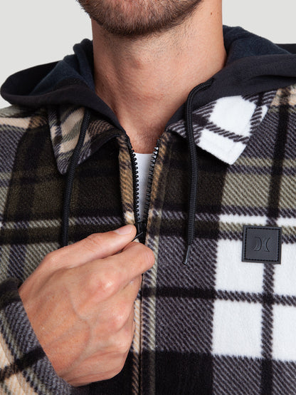 Blusa Especial Hurley Easy Rider Hooded Sherpa Importada Preta