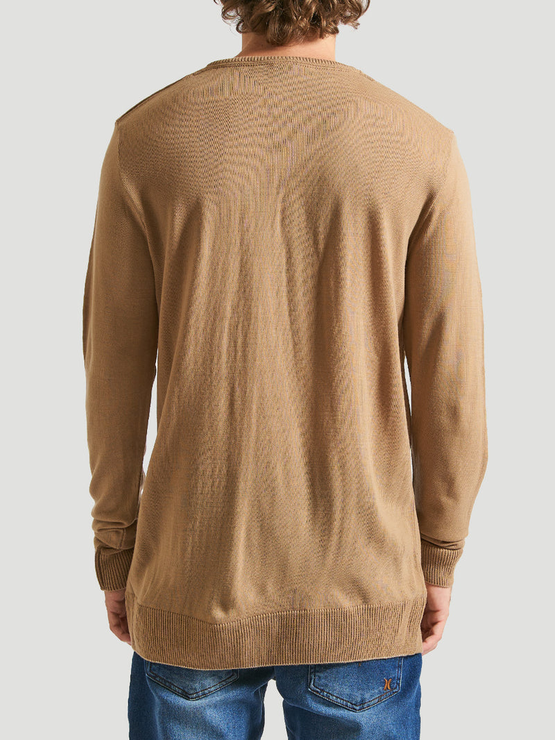 Tricot Hurley Casual Mescla Bege