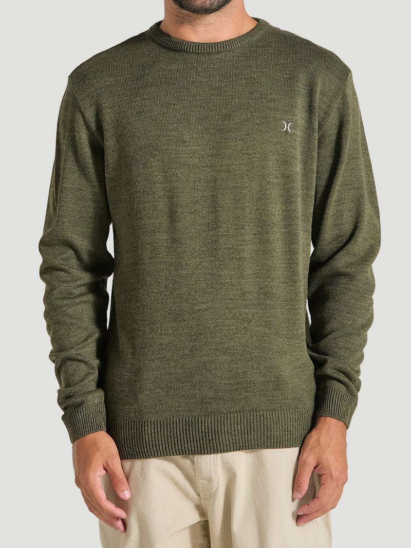 Tricot Básico Verde Militar Hurley Classic