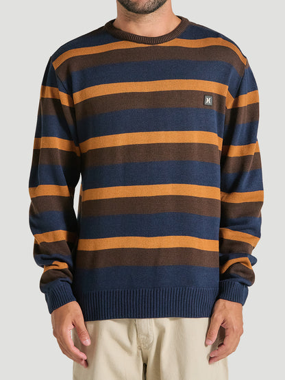 Tricot Listrado Azul Marinho Hurley Stripe
