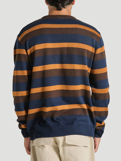 Tricot Listrado Azul Marinho Hurley Stripe