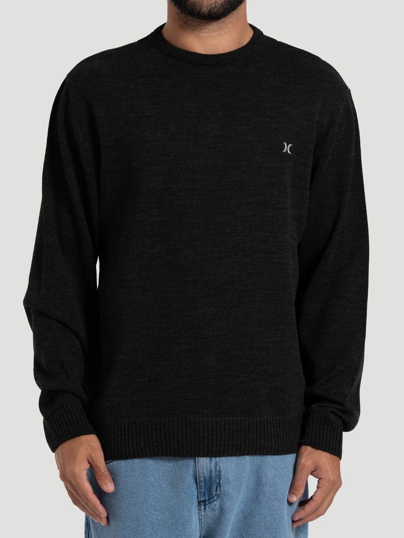 Suéter Tricot Preto Hurley Retilínea Classic