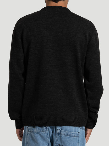 Suéter Tricot Preto Hurley Retilínea Classic