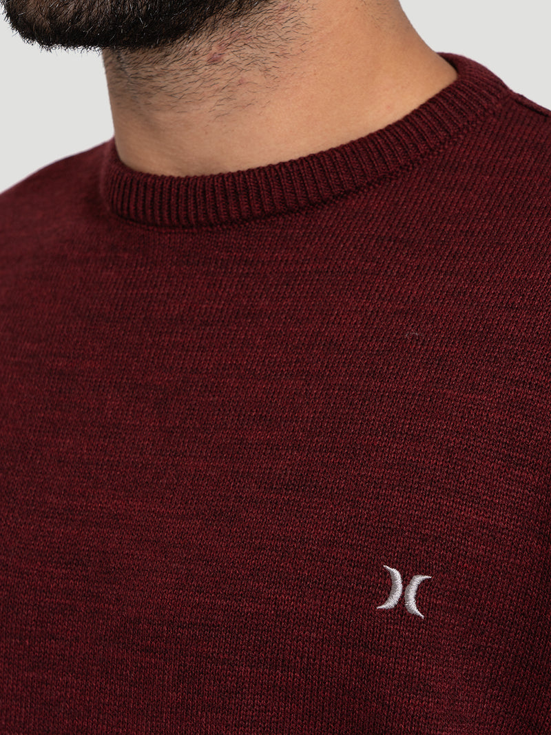 Suéter Tricot Vinho Hurley Retilinea Classic