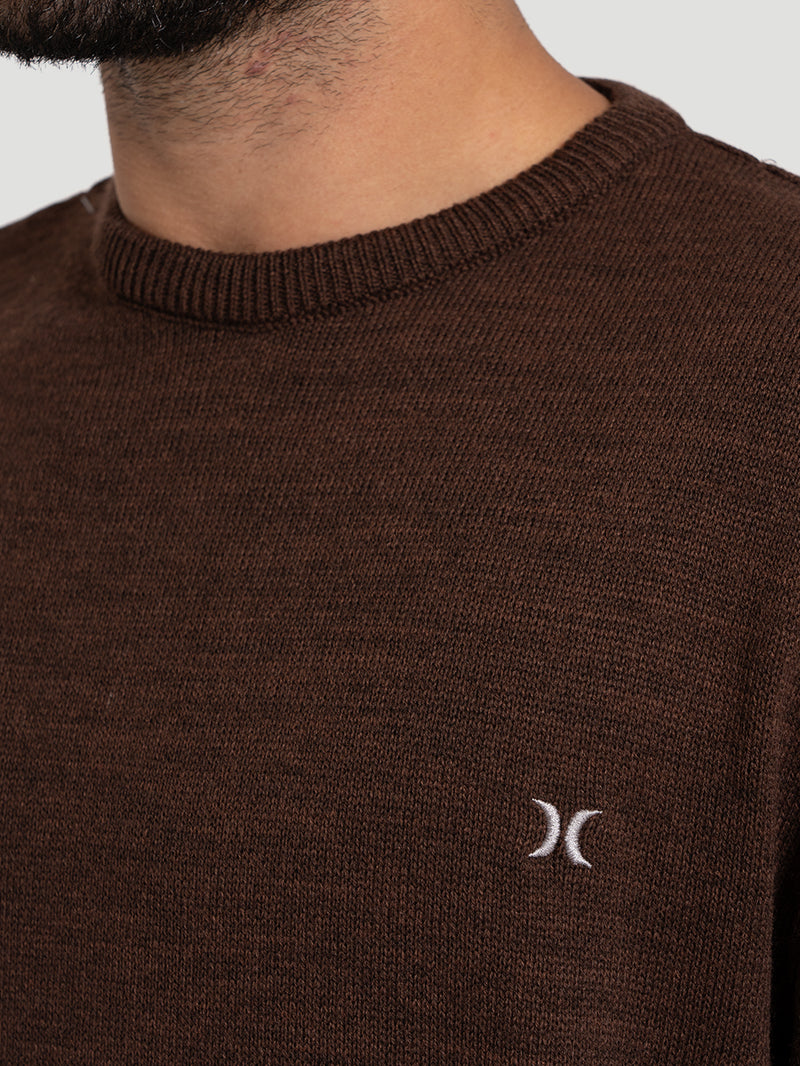 Suéter Tricot Marrom Hurley Retilinea Classic