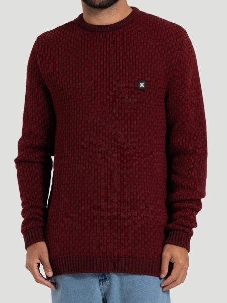 Suéter Tricot Vinho Hurley Colmeia