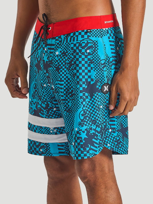 Boardshort Phantom Hurley Eco 25Th S2 Block Party 18'' Azul