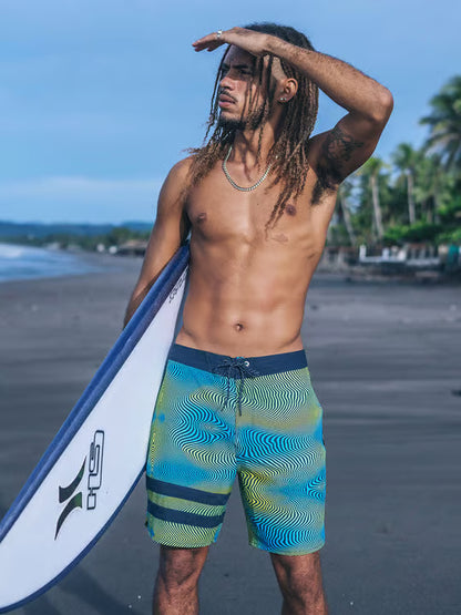 Boardshorts Phantom 18 Polegadas Estampado Hurley Eco Block Party