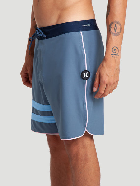 Boardshorts Hurley Phantom Eco Block Party Solid 18" Importado Azul