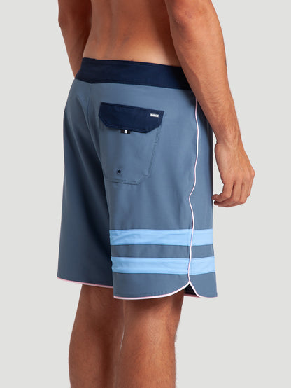 Boardshorts Hurley Phantom Eco Block Party Solid 18" Importado Azul