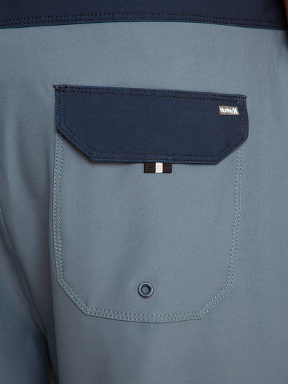 Boardshorts Hurley Phantom Eco Block Party Solid 18" Importado Azul