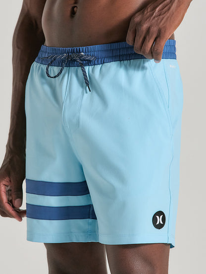 Shorts Phantom 17 Polegadas Azul Hurley Eco Block Party Volley