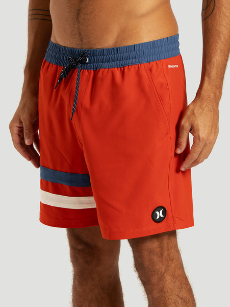 Shorts Volley Phantom Vermelho 17 Hurley Eco Block Party