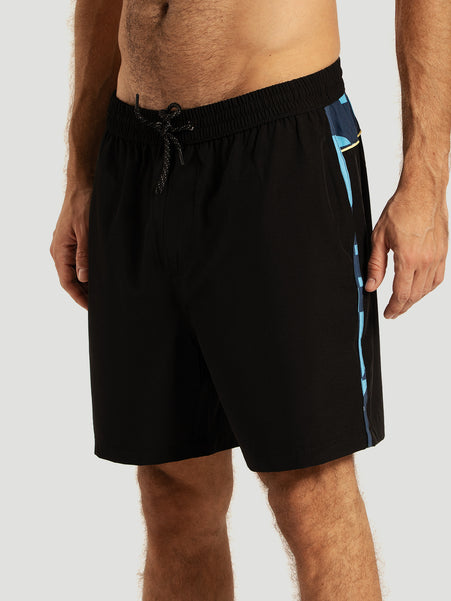 Shorts Volley Preto Hurley Half Letters