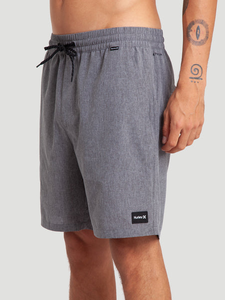 Shorts Volley Hurley Phantom Eco Slub Lined 17" Cinza
