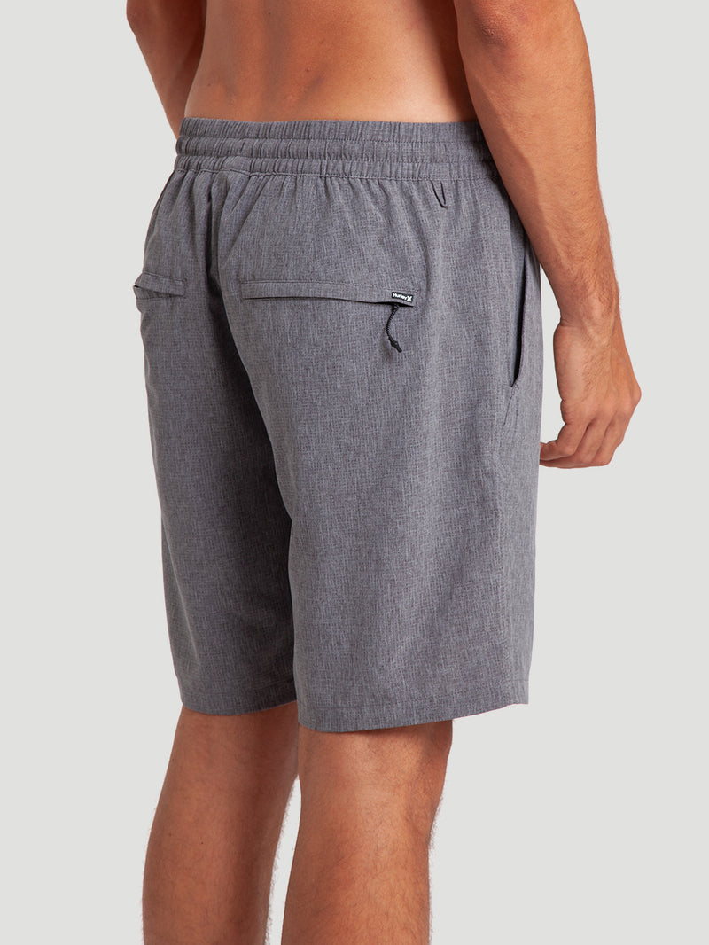 Shorts Volley Hurley Phantom Eco Slub Lined 17" Cinza