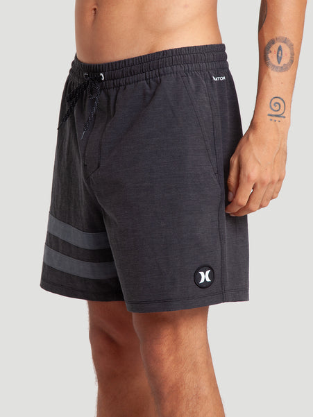 Shorts Volley Hurley Phantom Eco Block Party 17" Preto