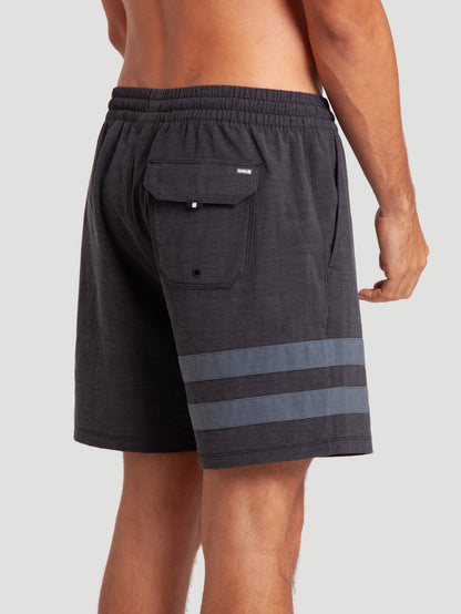 Shorts Volley Hurley Phantom Eco Block Party 17" Preto