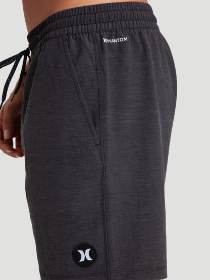 Shorts Volley Hurley Phantom Eco Block Party 17" Preto