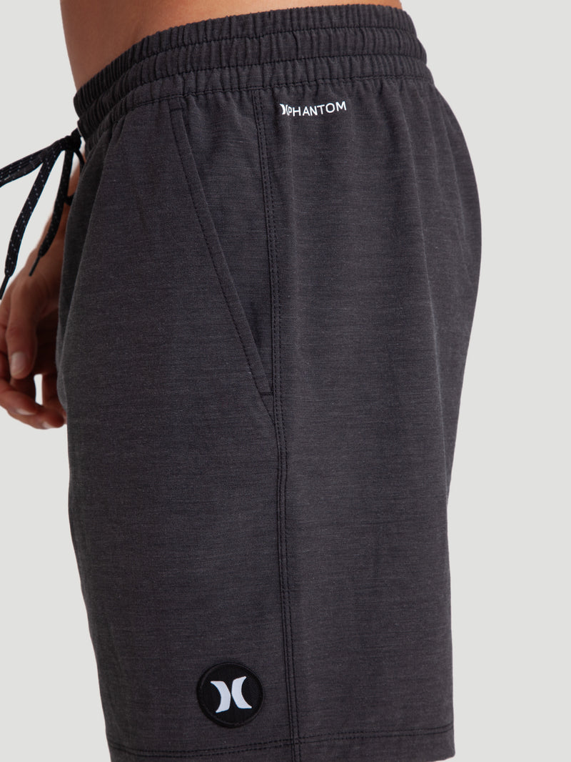 Shorts Volley Hurley Phantom Eco Block Party 17" Preto