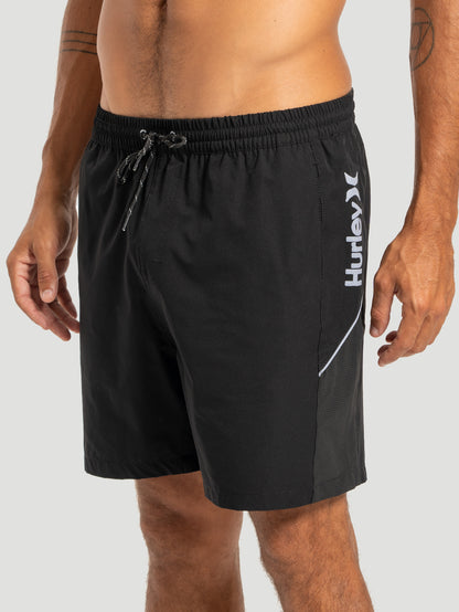 Shorts Volley Hurley Masculino Airflex 17,5" Preto