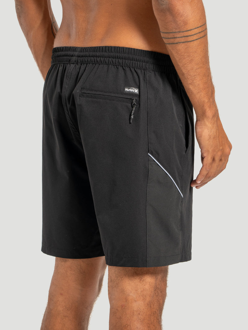Shorts Volley Hurley Masculino Airflex 17,5" Preto