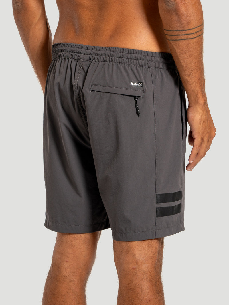 Shorts Volley Block Hurley 17,5" Cinza