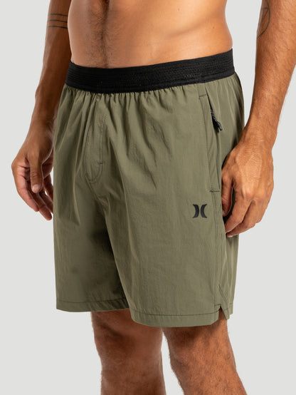 Shorts Volley Hurley Masculino Flexamatic 17,5" Militar