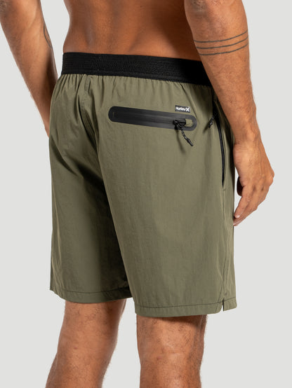 Shorts Volley Hurley Masculino Flexamatic 17,5" Militar