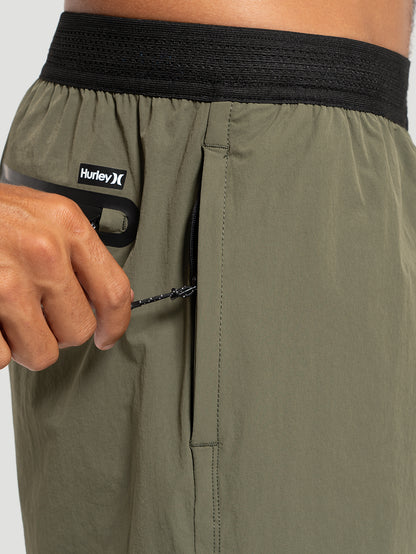 Shorts Volley Hurley Masculino Flexamatic 17,5" Militar