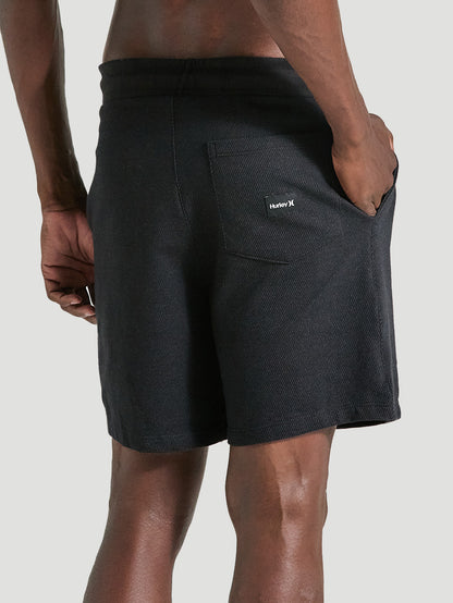 Bermuda Moletom Preta Cargo Hurley Diagonal