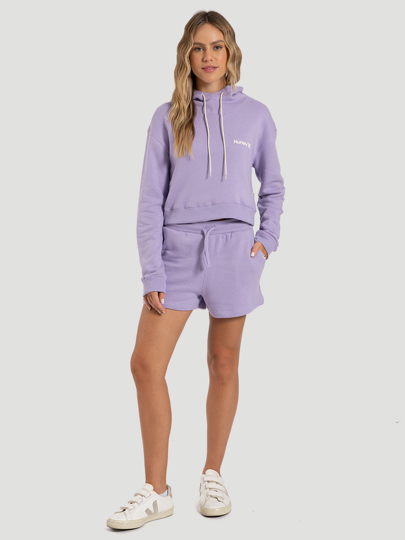 Short Moletom Feminino Hurley Confortable Lilás