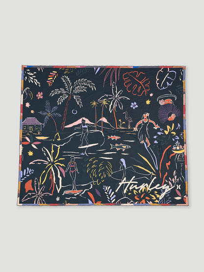 Canga Estampada Preta Hawaii Hurley X Jade